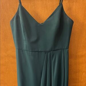 Lulu's Dark Green Midi Dress
